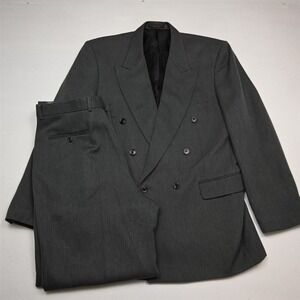 Raffini 42R 34x32 Gray Double Breasted Mens Jacket Pants Suit